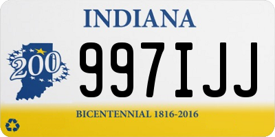 IN license plate 997IJJ