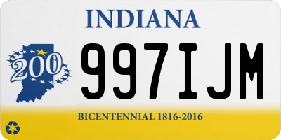 IN license plate 997IJM