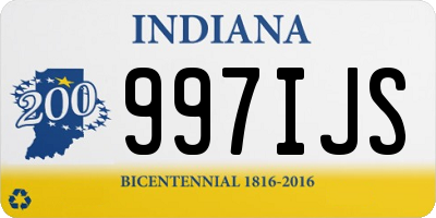 IN license plate 997IJS