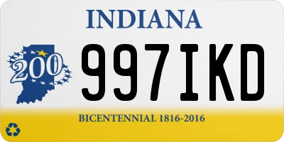 IN license plate 997IKD