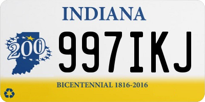 IN license plate 997IKJ