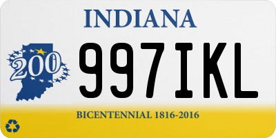 IN license plate 997IKL