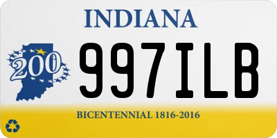 IN license plate 997ILB