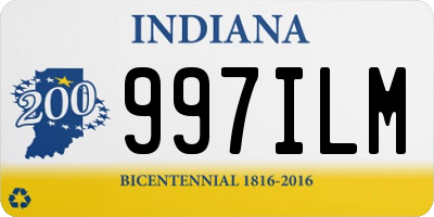 IN license plate 997ILM