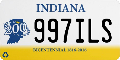 IN license plate 997ILS