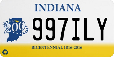 IN license plate 997ILY