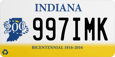 IN license plate 997IMK