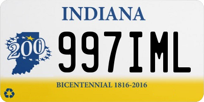 IN license plate 997IML