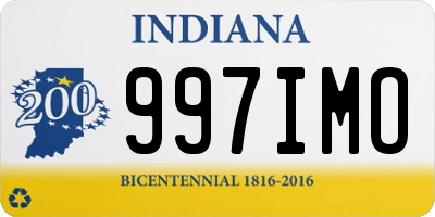 IN license plate 997IMO