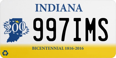 IN license plate 997IMS