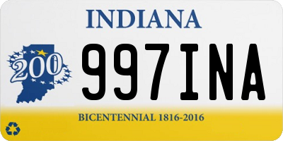 IN license plate 997INA