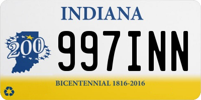 IN license plate 997INN