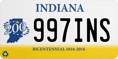 IN license plate 997INS