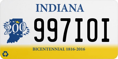 IN license plate 997IOI