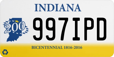 IN license plate 997IPD