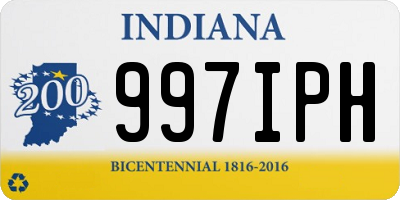 IN license plate 997IPH