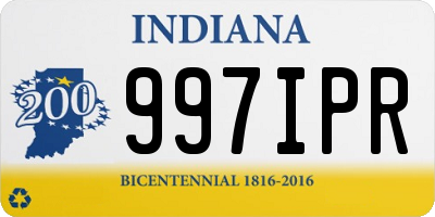 IN license plate 997IPR