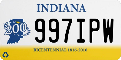 IN license plate 997IPW