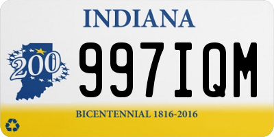 IN license plate 997IQM