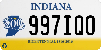 IN license plate 997IQO