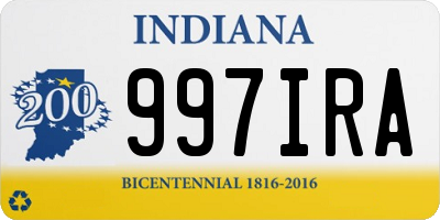 IN license plate 997IRA