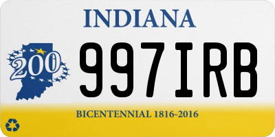 IN license plate 997IRB