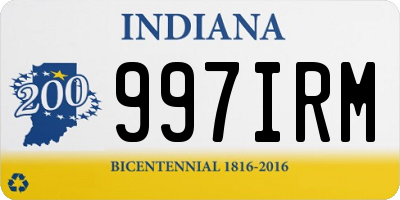 IN license plate 997IRM