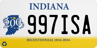 IN license plate 997ISA