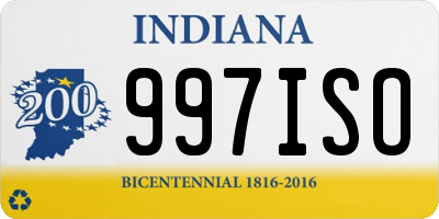 IN license plate 997ISO