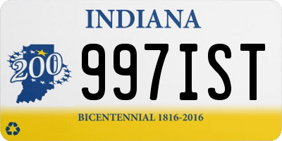 IN license plate 997IST