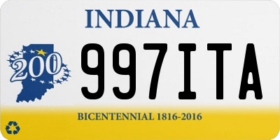 IN license plate 997ITA