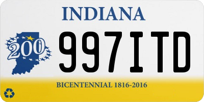 IN license plate 997ITD