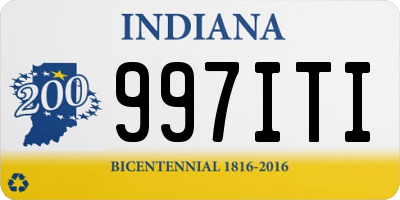 IN license plate 997ITI