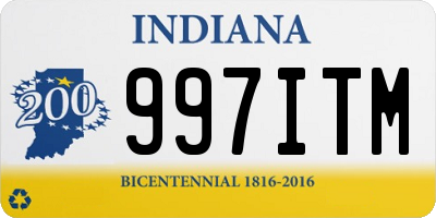 IN license plate 997ITM