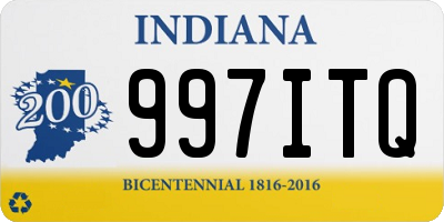 IN license plate 997ITQ