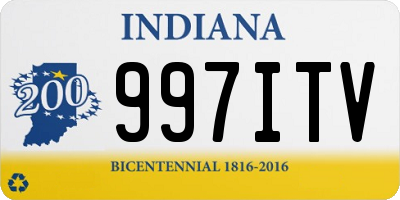 IN license plate 997ITV