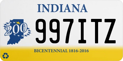 IN license plate 997ITZ