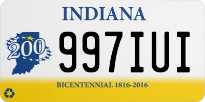 IN license plate 997IUI