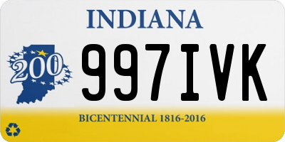 IN license plate 997IVK