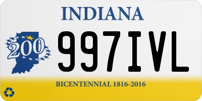 IN license plate 997IVL