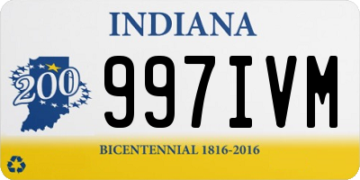 IN license plate 997IVM