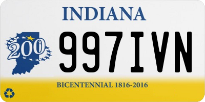 IN license plate 997IVN