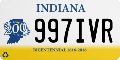 IN license plate 997IVR