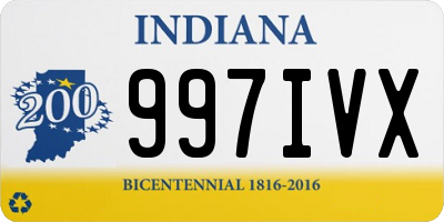 IN license plate 997IVX