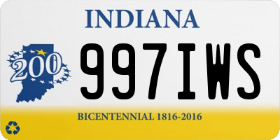 IN license plate 997IWS