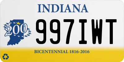 IN license plate 997IWT