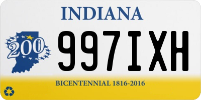 IN license plate 997IXH