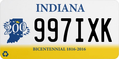 IN license plate 997IXK