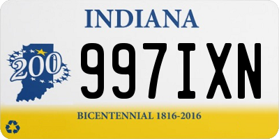 IN license plate 997IXN