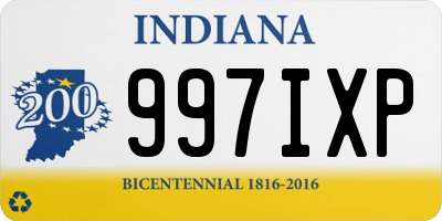 IN license plate 997IXP